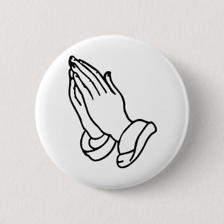 Praying Hands 6 Cm Round Badge