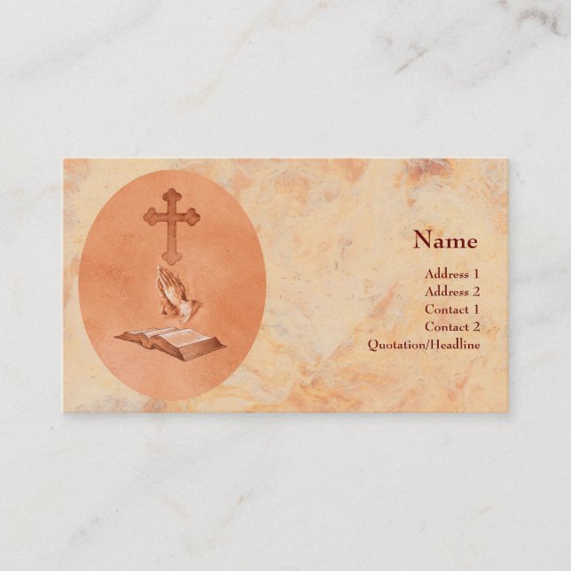 Praying Hands Business Card (Front)