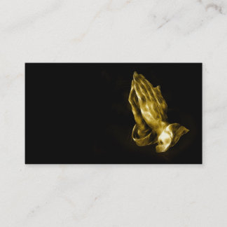 Praying hands business card