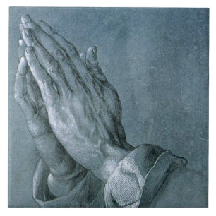 Praying Hands (by Albrecht Dürer) Ceramic Tile
