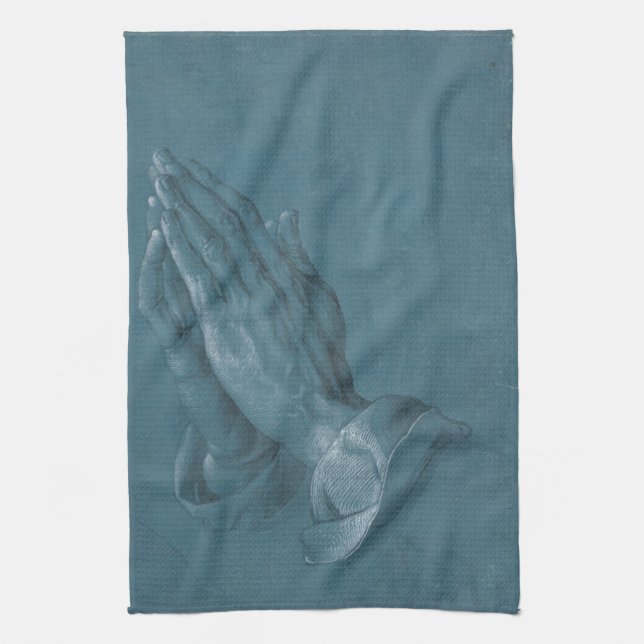 Praying Hands by Albrecht Durer Tea Towel (Vertical)