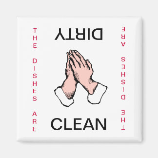 Praying Hands Clean Dirty Dishwasher Magnet