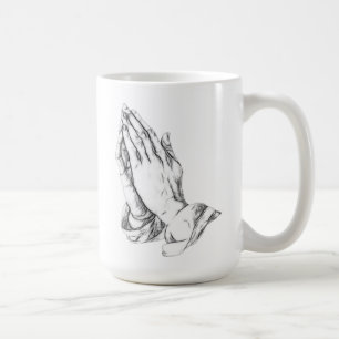Praying hands coffee mug