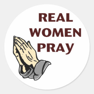 Praying Hands - Real Women Pray Classic Round Sticker