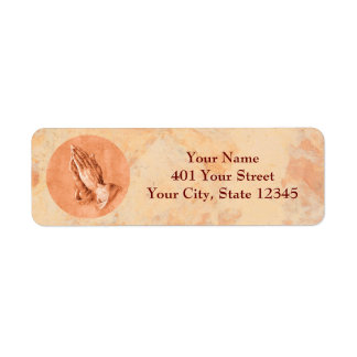 Praying Hands Return Address Label