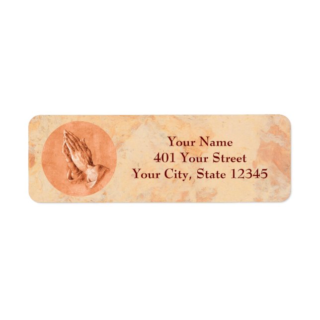 Praying Hands Return Address Label (Front)