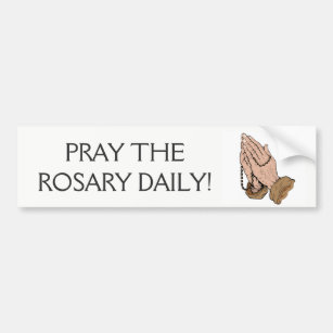 Praying Hands Rosary Bumper Sticker