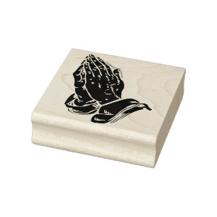 Praying Hands Rubber Stamp