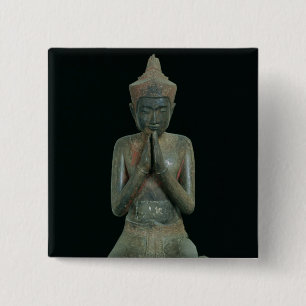 Praying kneeling figure 15 cm square badge