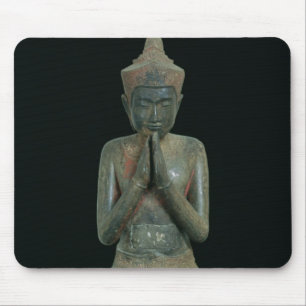 Praying kneeling figure mouse pad