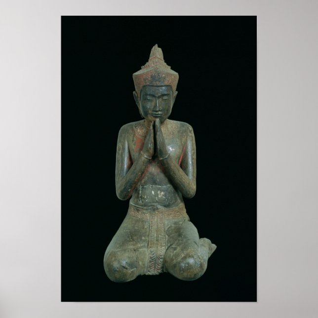 Praying kneeling figure poster (Front)