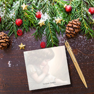 Praying Little Girl Angel Radiant Light Halo Post-it Notes