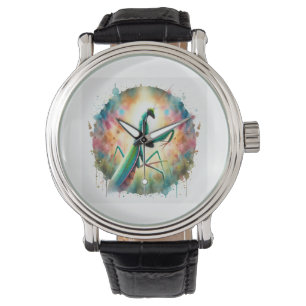 Praying Mantis 080824AREF135 - Watercolor Watch