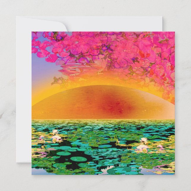 PRAYING MANTIS AT SUNSET INVITATION (Front)