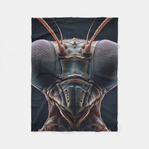 Praying Mantis Close up Macro Fleece Blanket