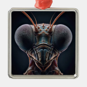 Praying Mantis Close up Macro Metal Ornament
