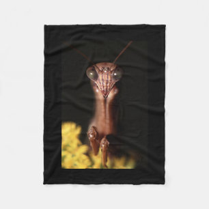 praying mantis fleece blanket