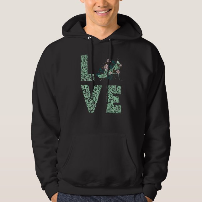 Praying Mantis Green Leopard Love Insect  Bug Hoodie (Front)