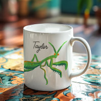 Praying Mantis in Bright Green Personalised