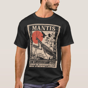 Praying Mantis Insect Scientific Illustration T-Shirt