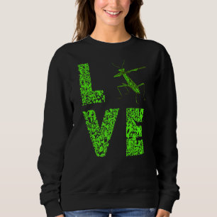 Praying Mantis Love Leopard Green Insect Bug Sweatshirt