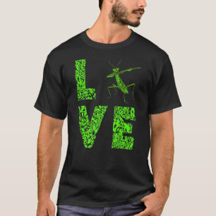 Praying Mantis Love Leopard Green Insect  Bug T-Shirt
