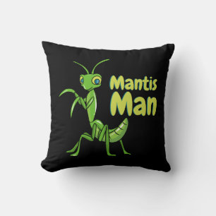 Praying Mantis Man Green Garden Insect Cushion