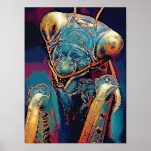 praying mantis mantisinsects eyesMantis Orchid Pra Poster