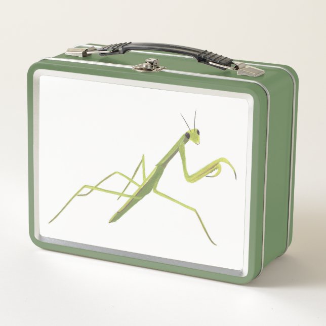 Praying Mantis on white background lunch boxes (Front)