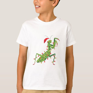 Praying Mantis Santa Hat Bug Collector Holiday T-Shirt