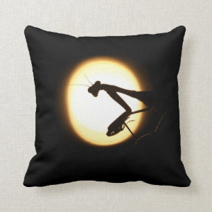 Praying Mantis Silhouette Cushion