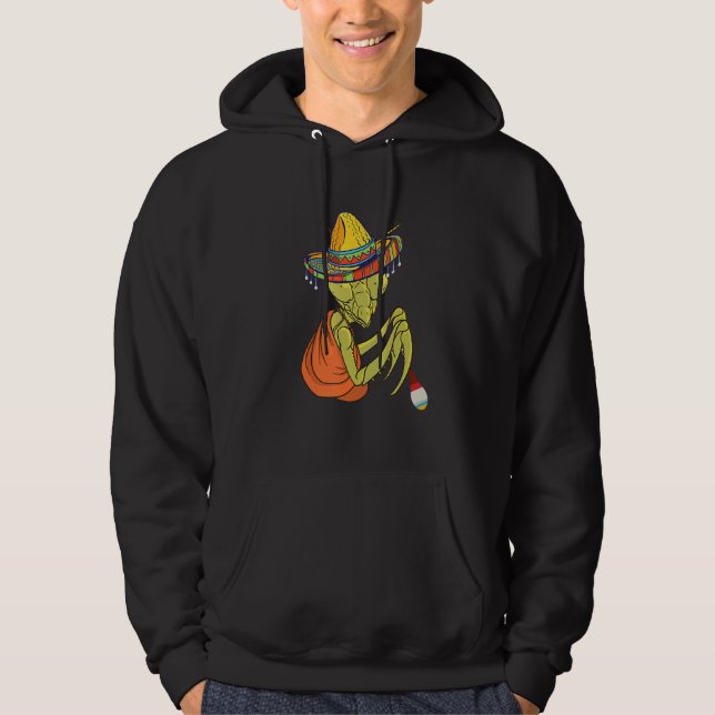Praying Mantis Sombrero Insect Praying Mantis Bug Hoodie (Front)