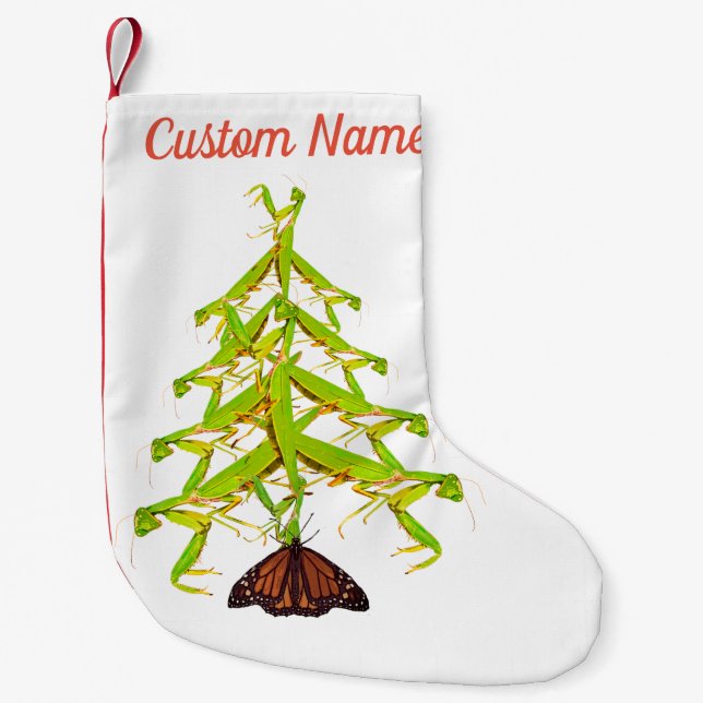 Praying Mantis Tree Weird Christmas Stocking (Front)