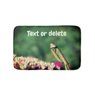 Praying Mantis Up Close Personalised Bath Mat