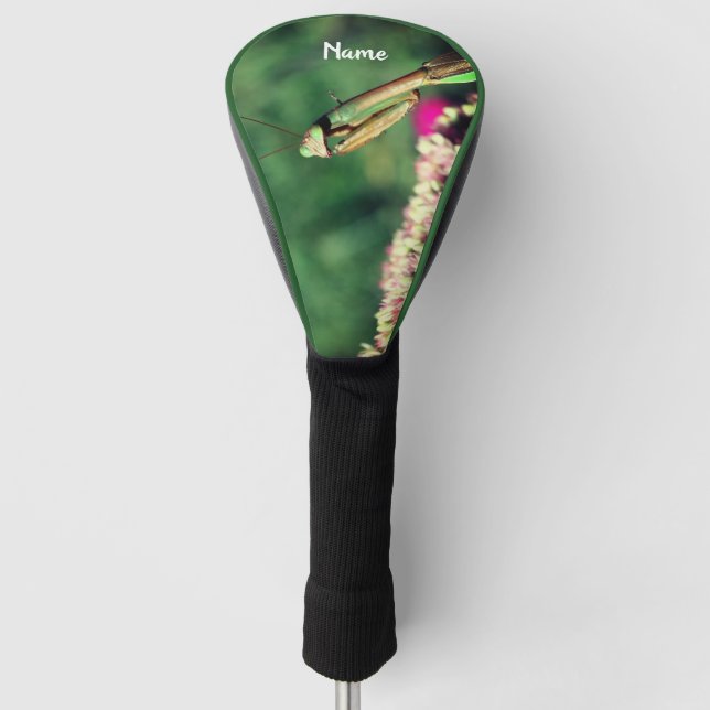Praying Mantis Up Close Personalised  Golf Head Cover (Front)