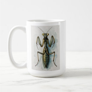 Praying Mantis watercolor painting insect art  Coffee Mug