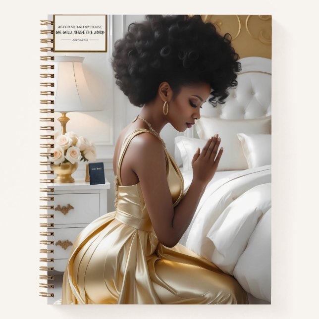 Praying Mother Elegant Soft Cover Notebook (Front)