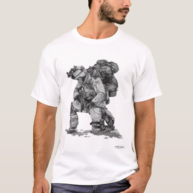 Praying Soldier-Murphy Elliott T-Shirt (Front)