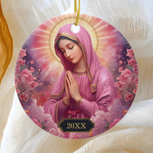 Praying Virgin Mary Christmas Ornaments
