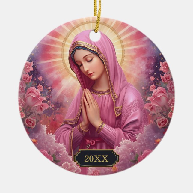 Praying Virgin Mary Christmas Ornaments (Front)