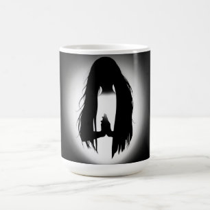 Praying Woman Silhouette – Faith & Grace Design Coffee Mug