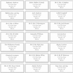 Pre-Addressed Guest Name Address Labels