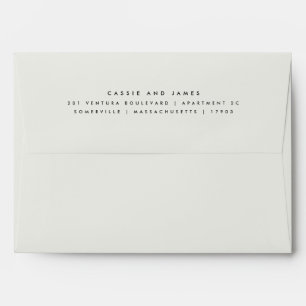 Pre Addressed Light Grey Return Address Wedding Envelope