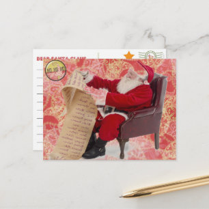 Pre-Addressed Santa Postcard
