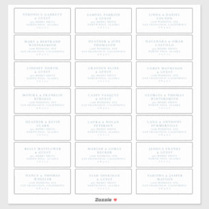 Pre-addressed Wedding Guest Mailing Label Stickers