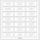 Pre-addressed Wedding Guest Mailing Label Stickers