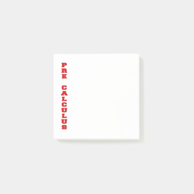 Pre Calculus Post-it Notes (Front)