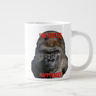 Pre-Coffee Happy Face! Large Coffee Mug