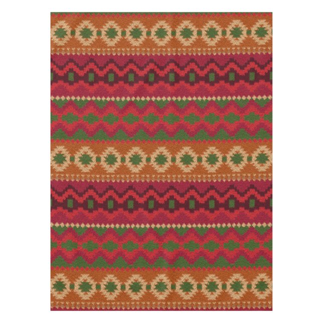 Pre-columbian America Aztec Inca Mayan Rug Theme Tablecloth (Front)