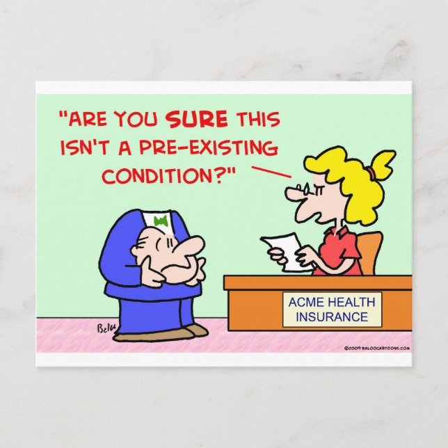 pre-existing condition postcard (Front)